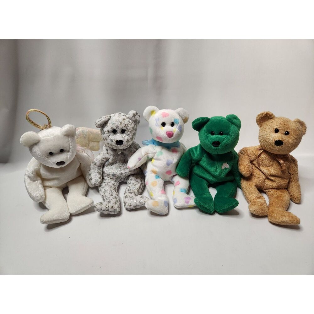 Ty Beanie Bear Bundle Mixed Lot 5-Piece